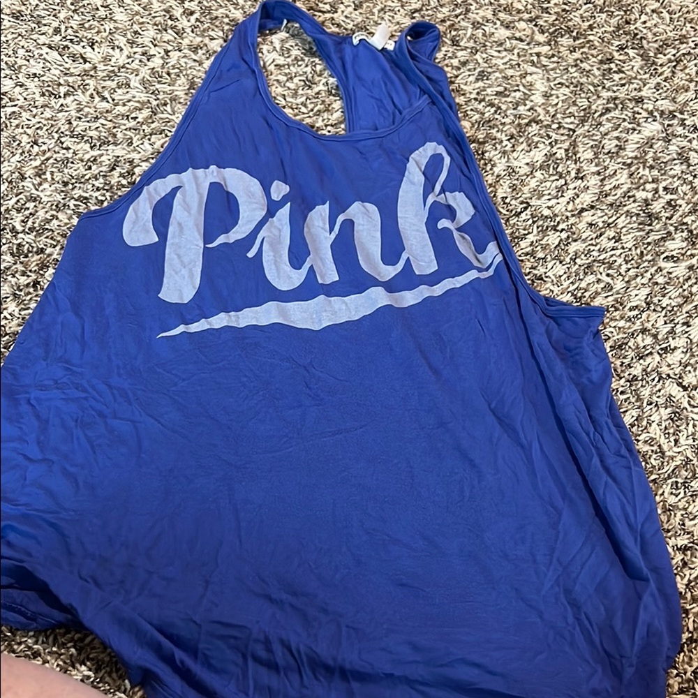 PINK Victoria's Secret Blue Tank Top